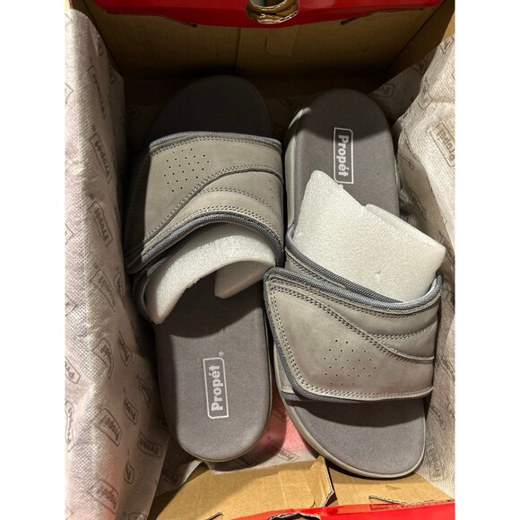 Propet Emerson Gray Slides Sandals Men’s 10.5  NIB main image 4